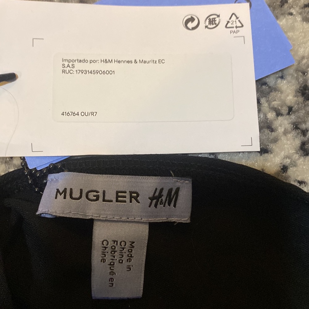 Mugler x H&M Knot-detail One-shoulder Dress size S - Picture 4 of 6
